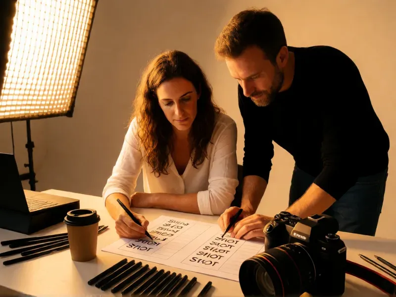 videógrafo planificando los planos de una boda