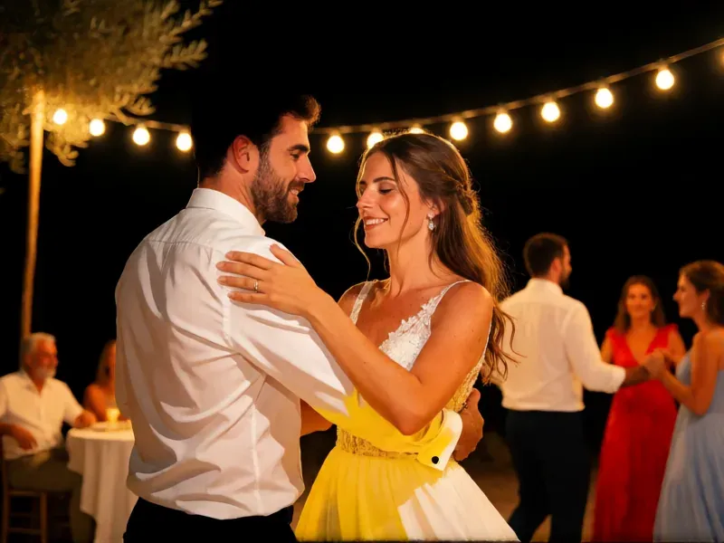 primer baile grabado de noche con luces