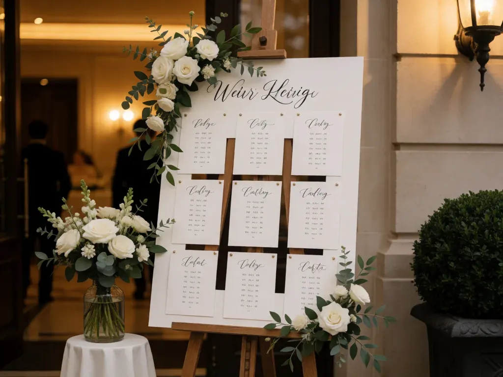 seating plan de la boda