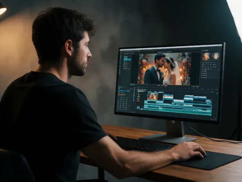 edición y etalonaje de un vídeo de boda