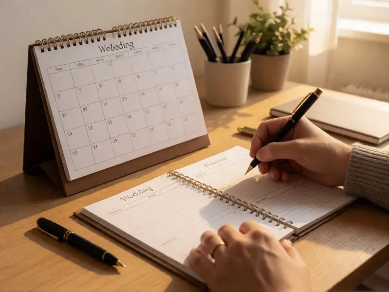 calendario para planificar una boda