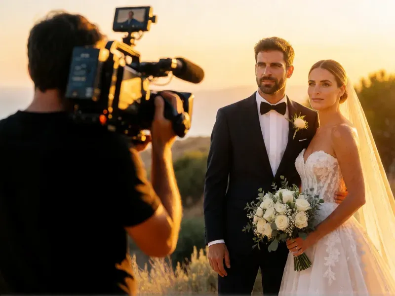 fotografo y videografo en una boda