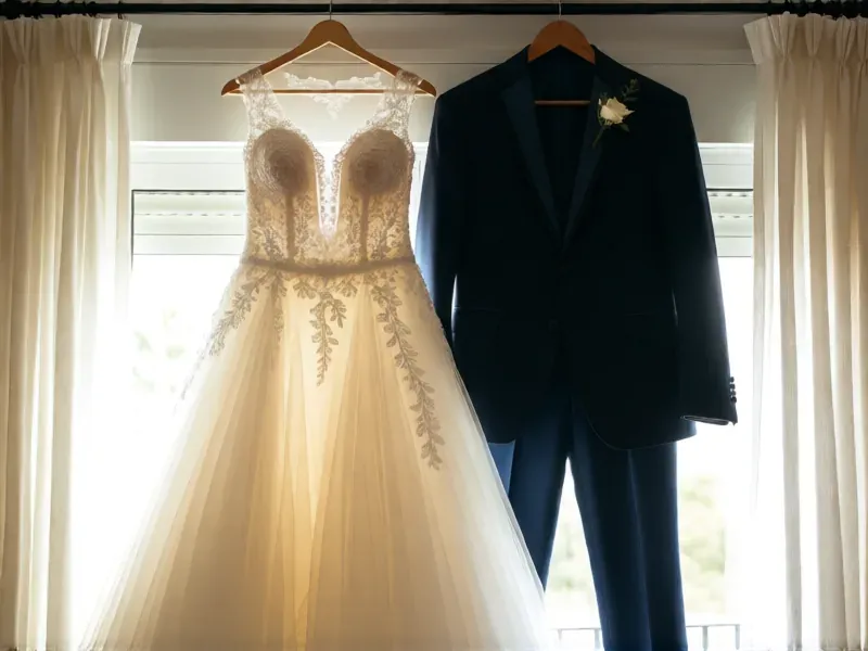 vestido y traje de novios