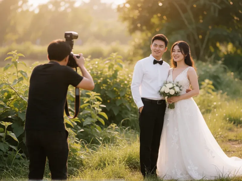 fotógrafo dirigiendo una sesión de preboda